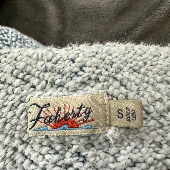 FAHERTY Sweatpants Womens Small Blue White Water Jogger Drawstring Athleisure - Picture 7 of 14